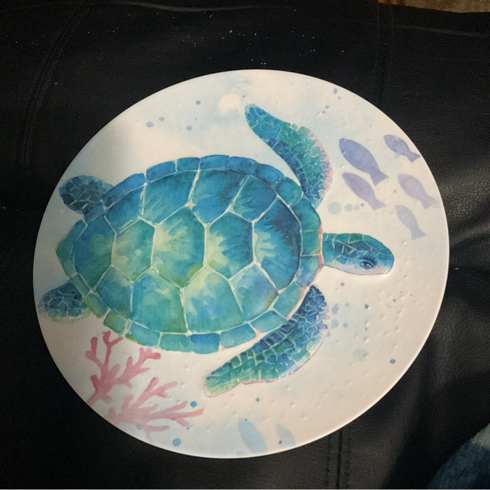 Pottery Barn Sea Life Melamine 9” Plates Ocean Beach House Home Decor - Picture 4 of 4